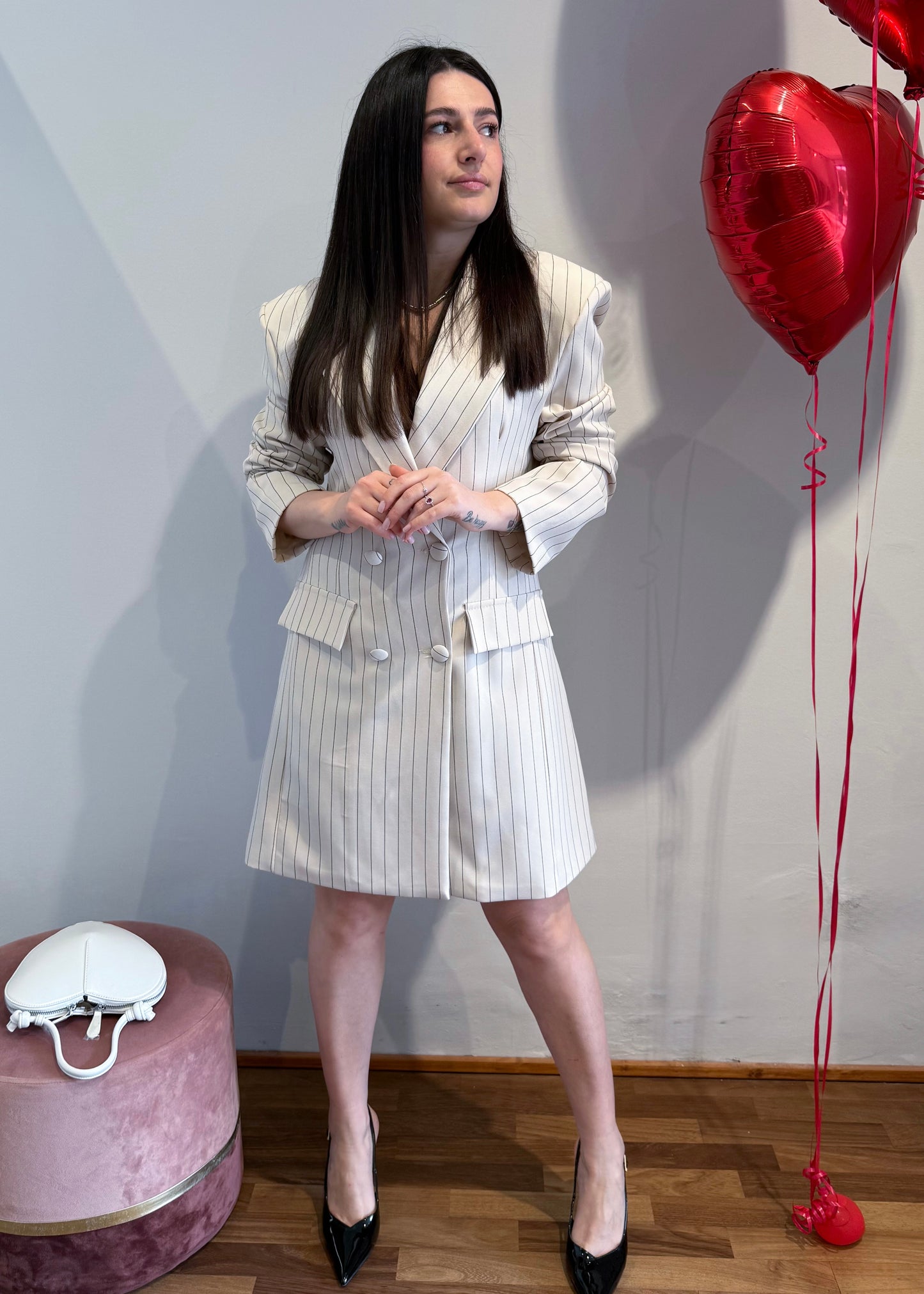Abito Blazer Gessato Burro - MARYGIÒ