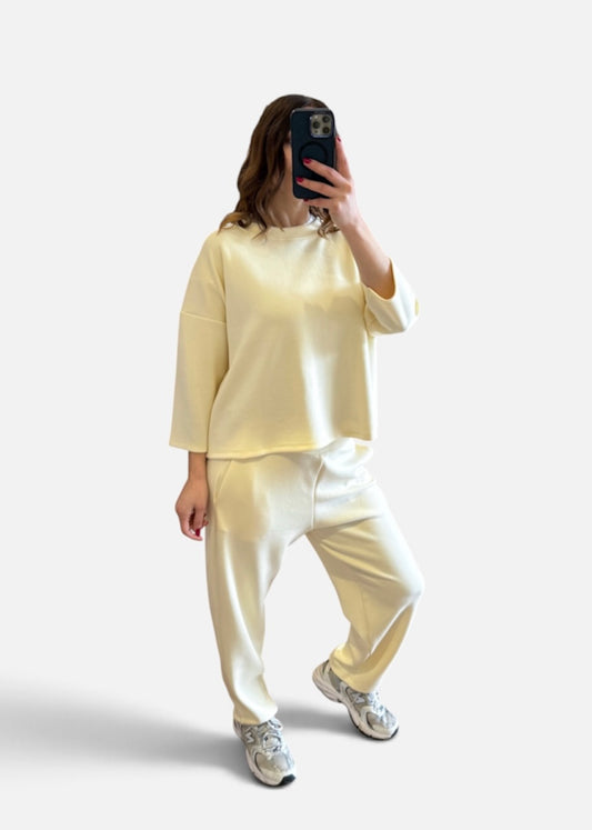 Completo Tuta in Scuba Leggera Giallo - SUSY MIX