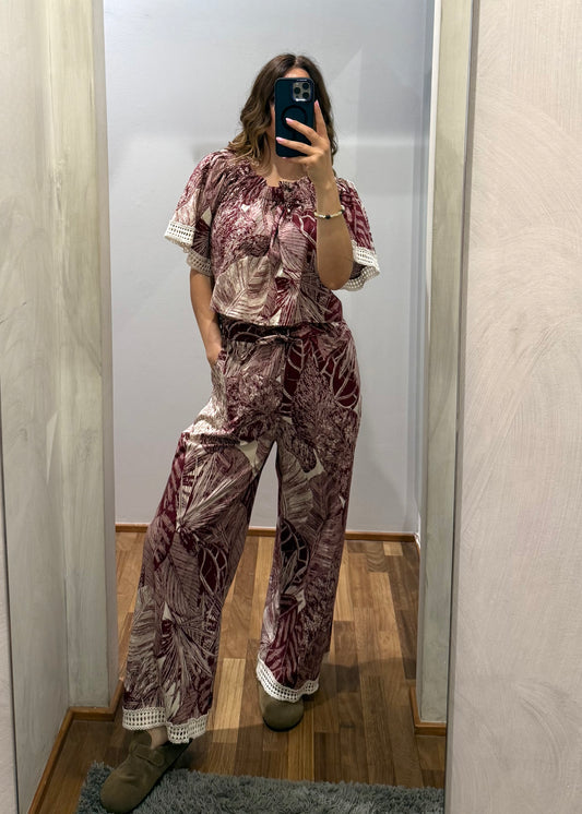 COMPLETO TOP E PANTALONE FANTASIA BATIK - SUSY MIX - MARYGIÒ