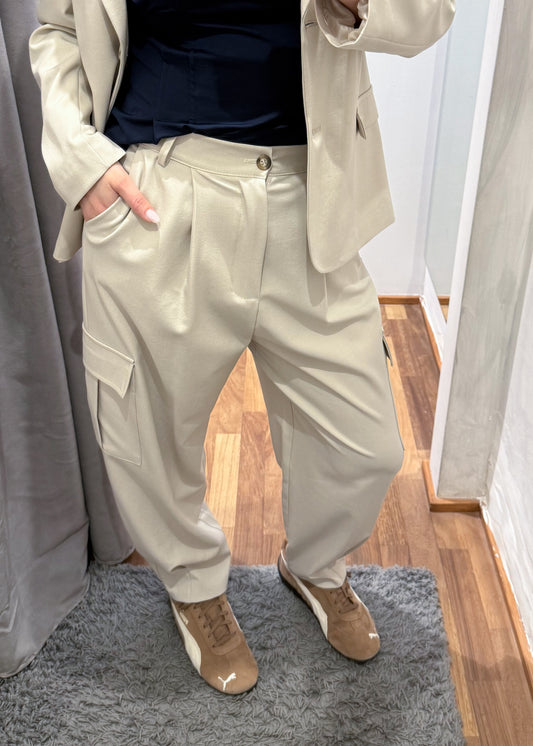 Pantalone Tasconato Beige - SUSY MIX - MARYGIÒ