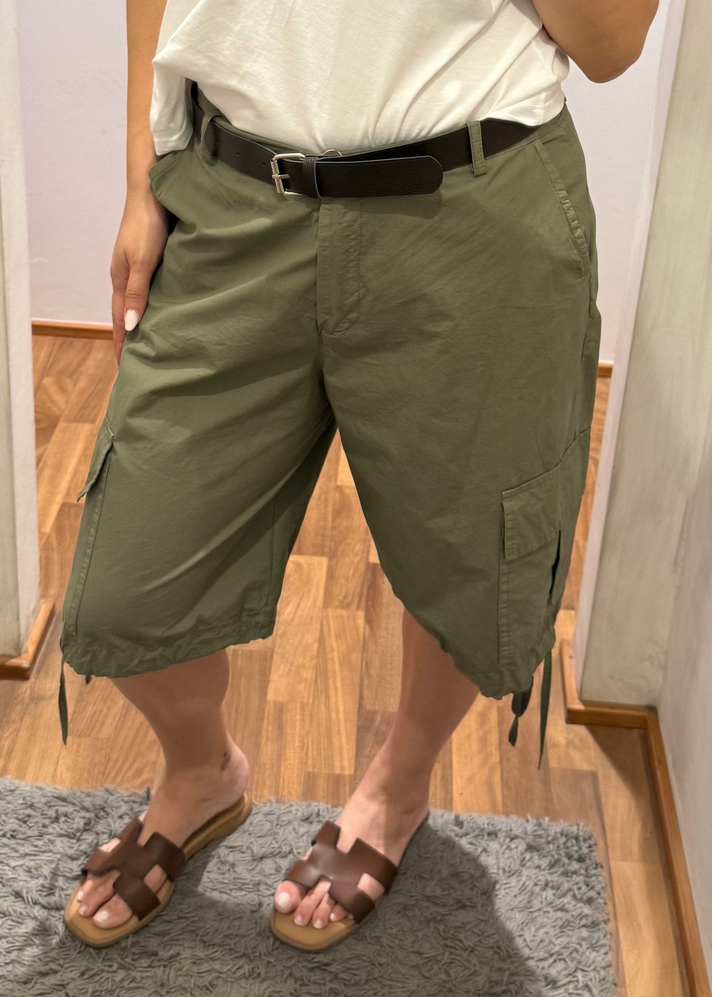 Bermuda Cargo Tasconi Verde Militare- SUSY MIX