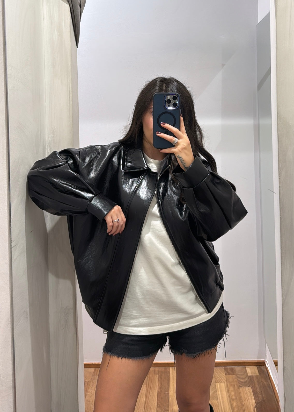 Bomber Similpelle Lucido | più colori