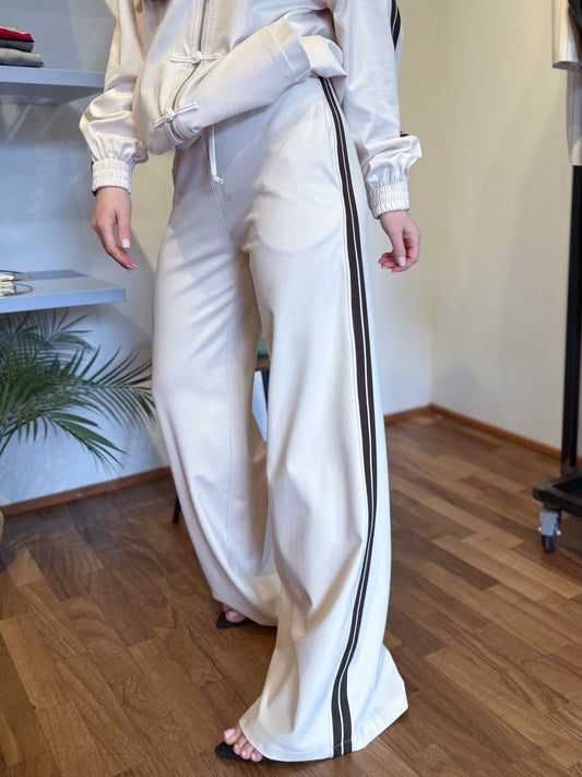 Pantalone Palazzo Burro con Bande Laterali - SUSY MIX - MARYGIÒ