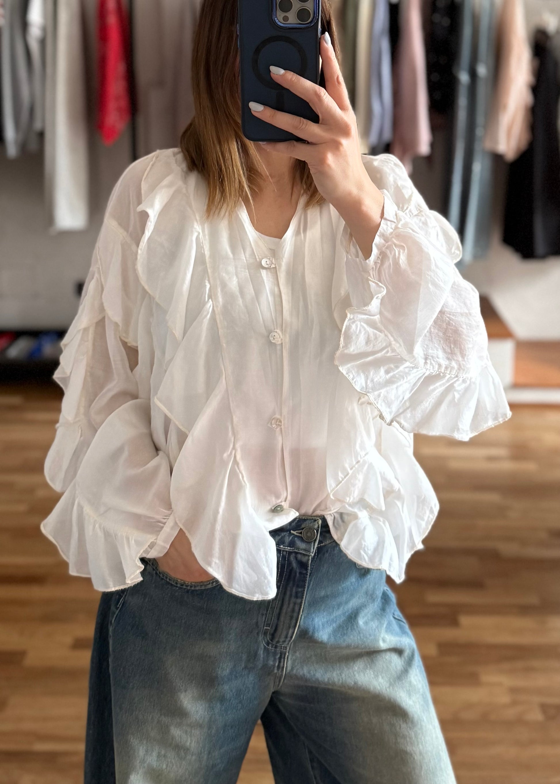 CAMICIA CON VOLANT (più colori) - SUSY MIX - MARYGIÒ