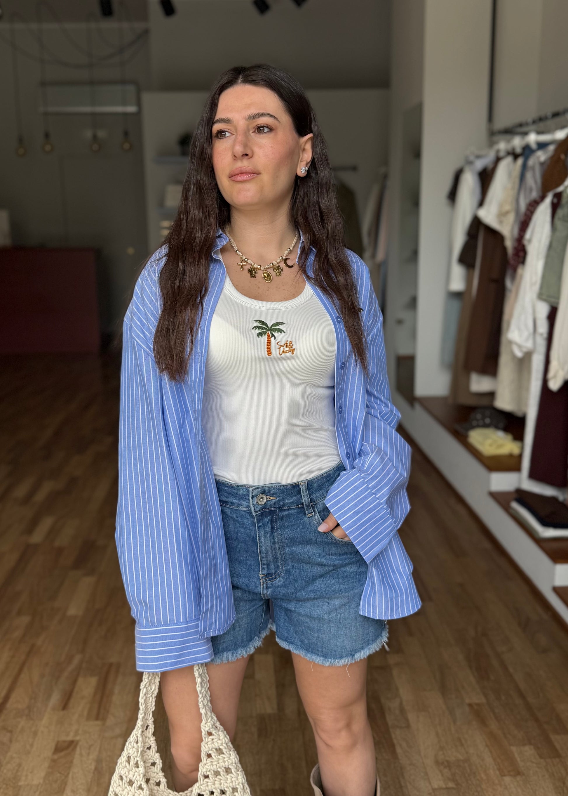 Camicia con Canotta Celeste - SUSY MIX - MARYGIÒ