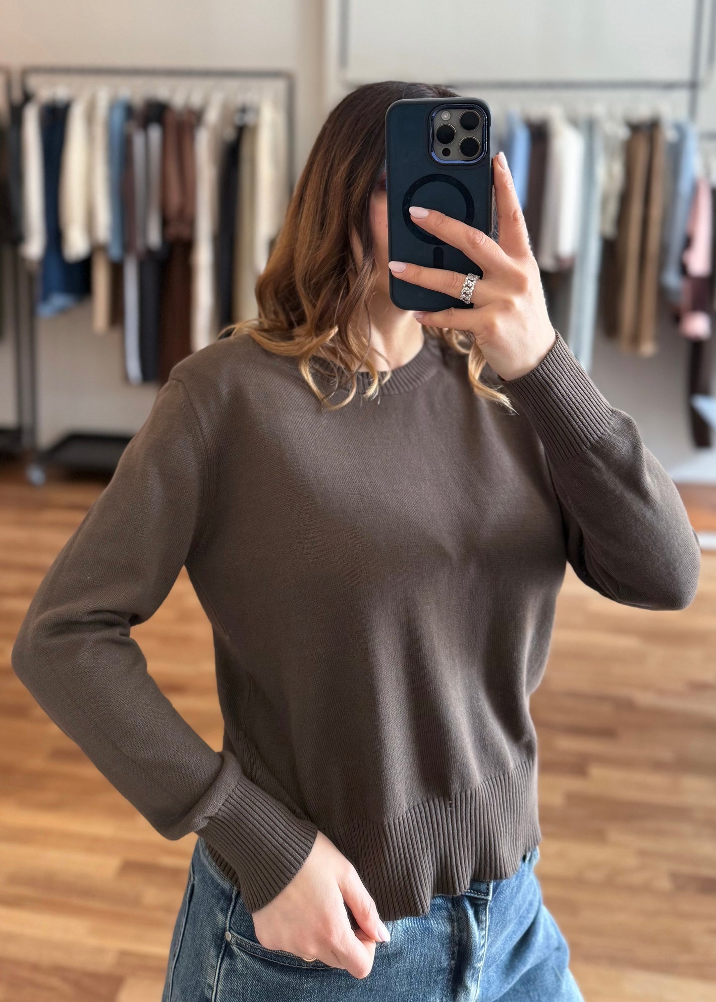 Maglia Girocollo Spalline Rosa - SUSY MIX (Copia) - MARYGIÒ