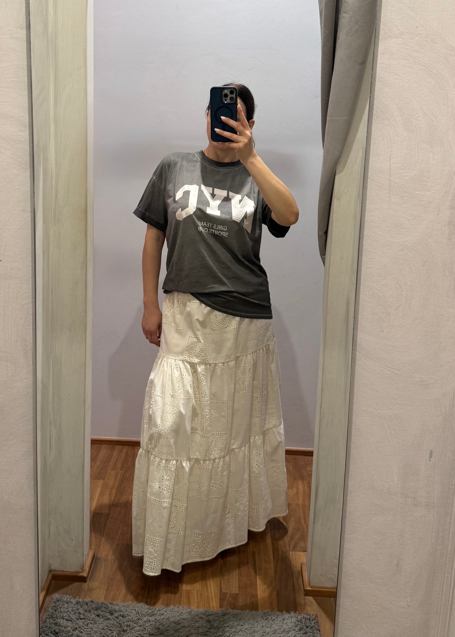 T-shirt NYC Grigio Piombo - SUSY MIX