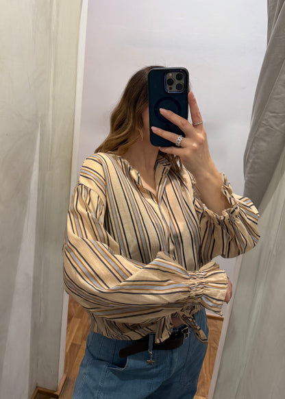Camicia Gessata Beige - SUSY MIX