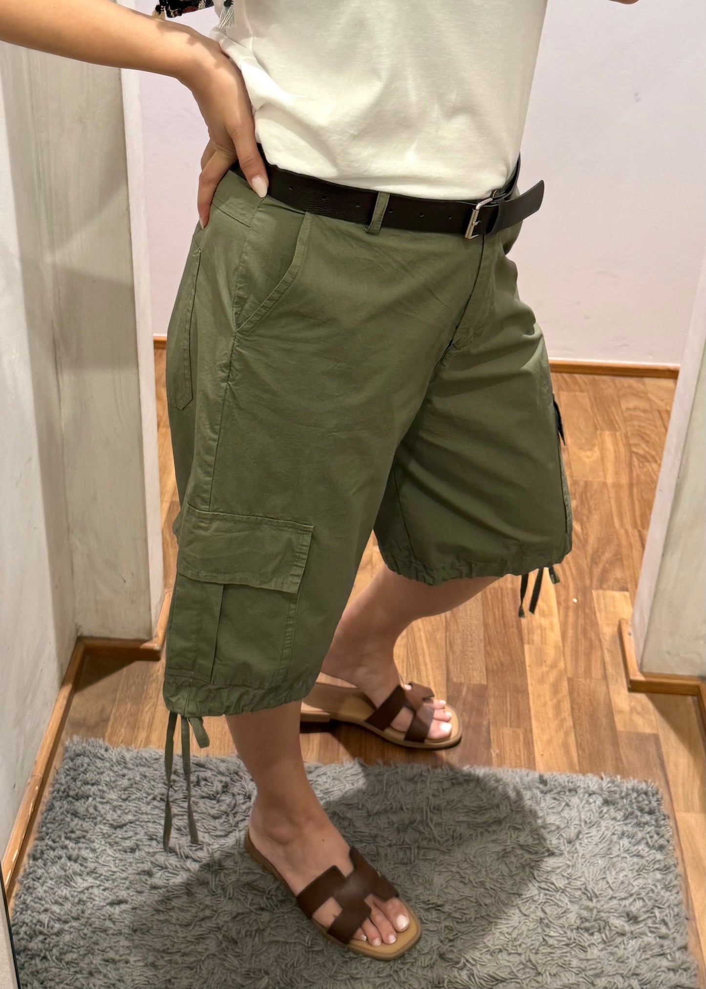 Bermuda Cargo Tasconi Verde Militare- SUSY MIX