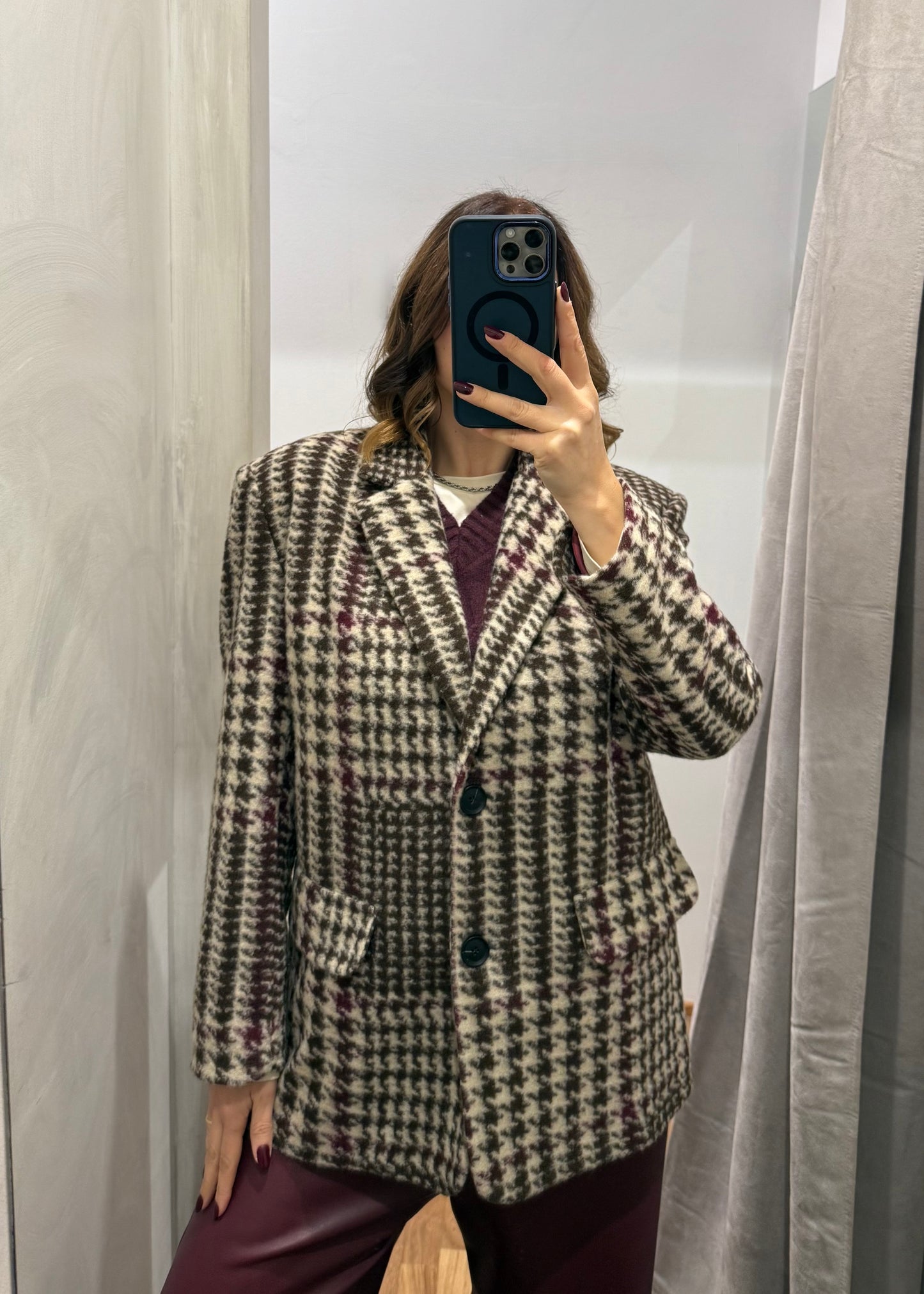 Giacca Over Pied De Poule -SUSY MIX