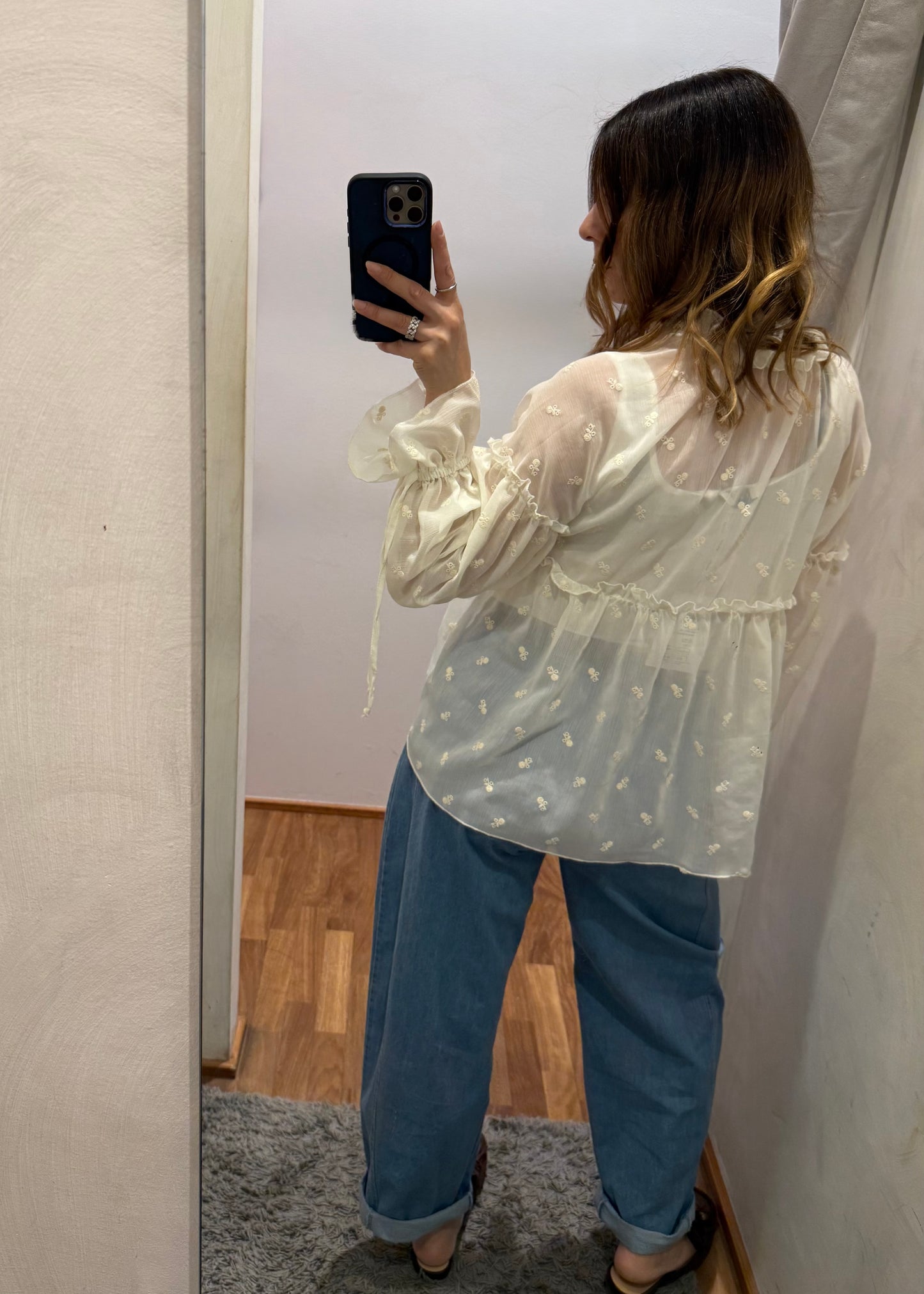 Camicia Over Ricamata Latte - SUSY MIX - MARYGIÒ