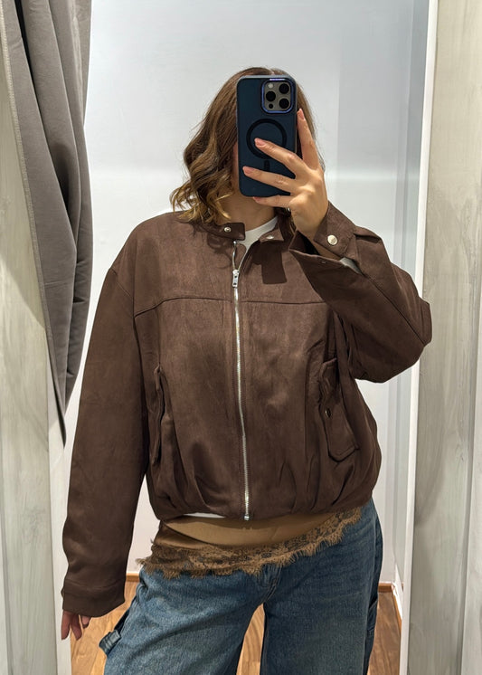 Bomber Suede Moro - MARYGIÒ
