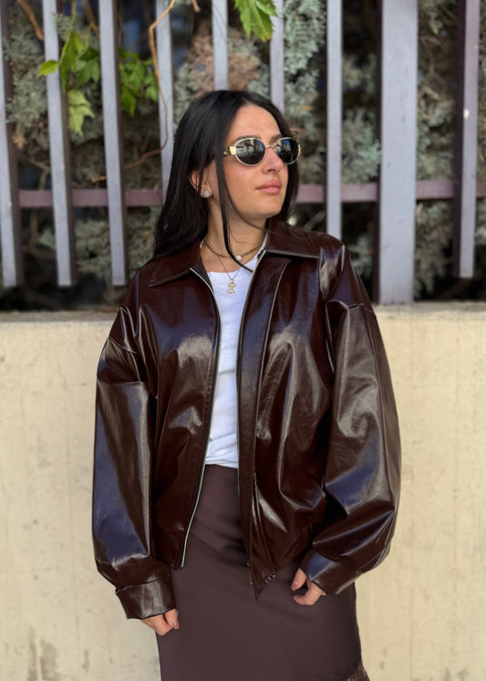 Bomber Similpelle Lucido | più colori