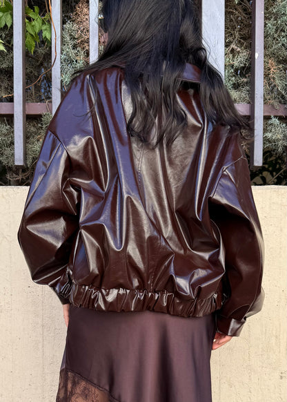 Bomber Similpelle Lucido | più colori