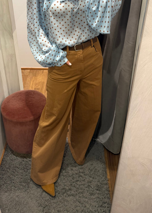 PANTALONE WIDE LEG OCRA - TENSIONE IN - MARYGIÒ