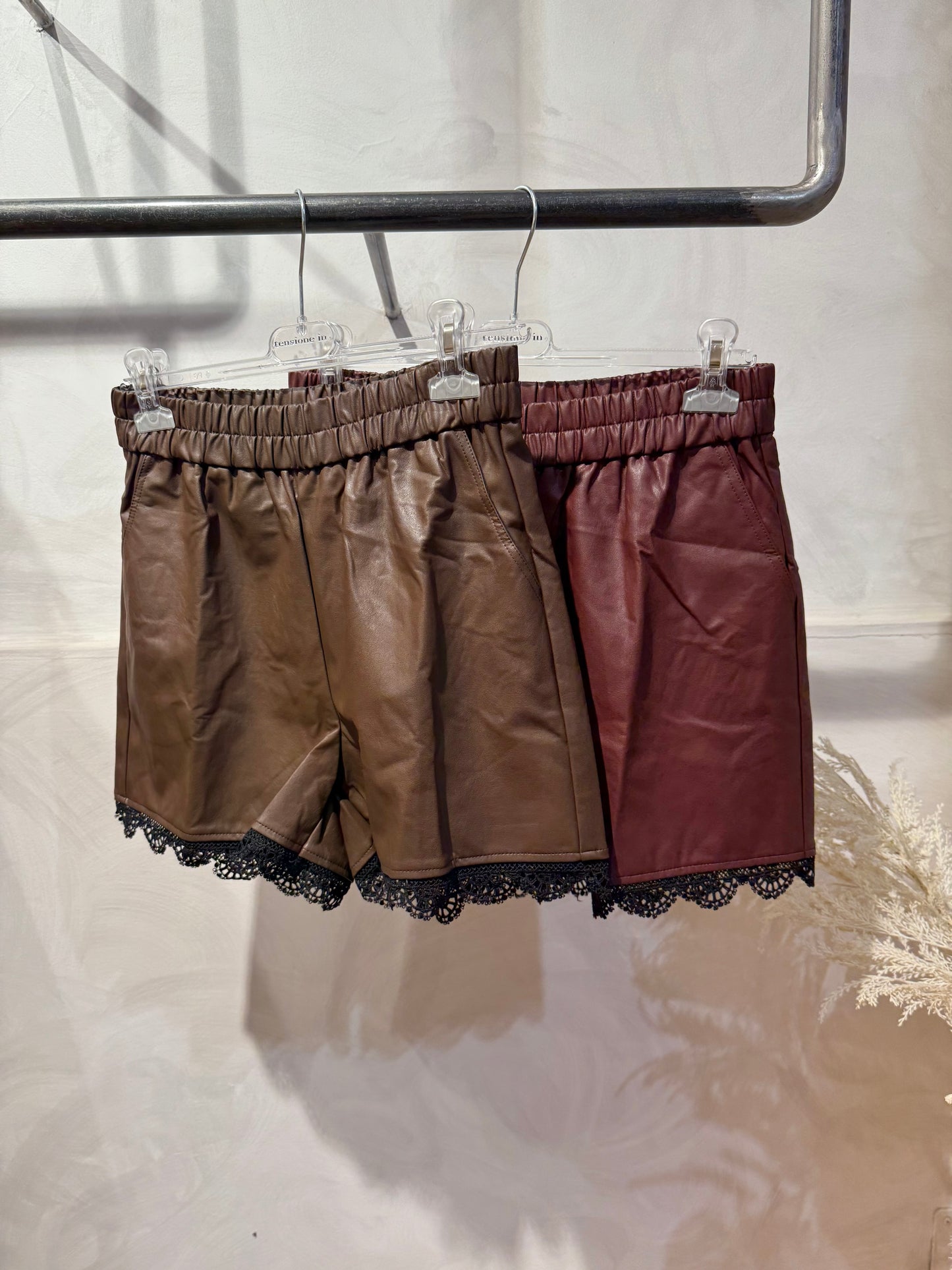 Short Ecopelle e Pizzo | più colori