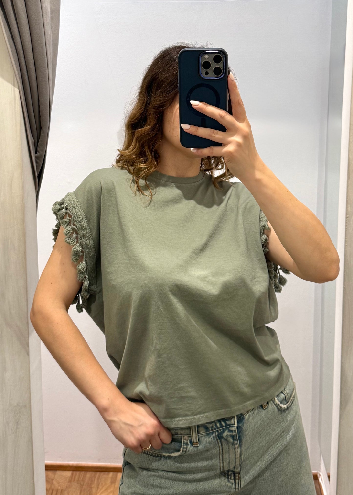 T-shirt Nappine Verde Militare- SUSY MIX