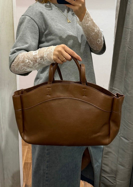 Borsa Doppio Manico Cuoio