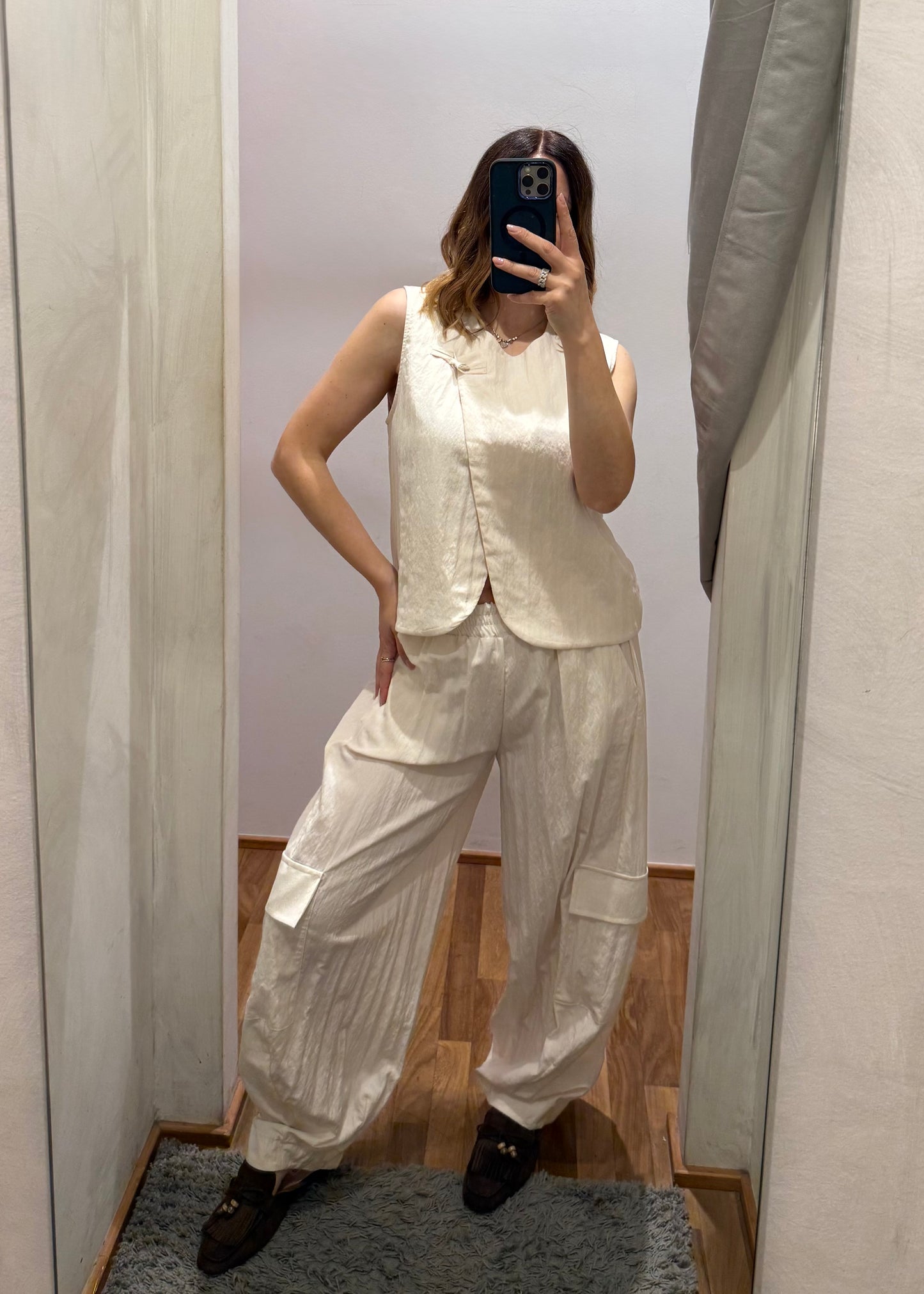 Completo Gilet e Pantalone Panna - SUSY MIX - MARYGIÒ