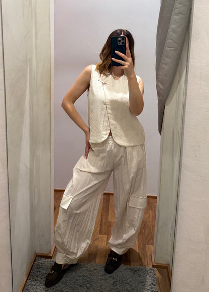 Completo Gilet e Pantalone Panna - SUSY MIX - MARYGIÒ