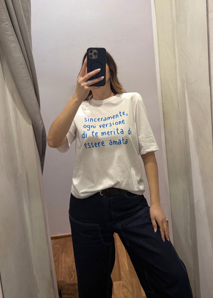 T-shirt “Sinceramente” con Spalline - SUSY MIX - MARYGIÒ