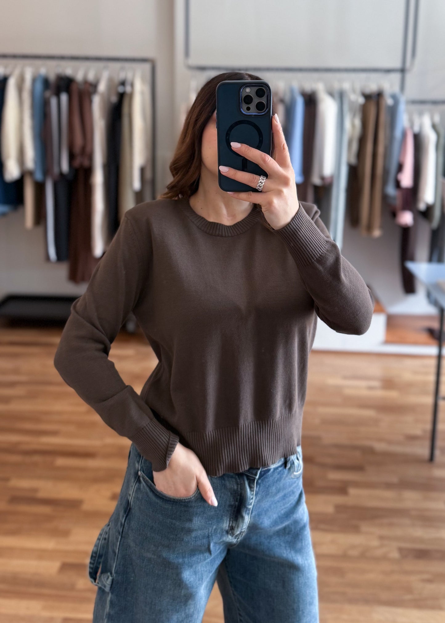Maglia Girocollo Spalline Rosa - SUSY MIX (Copia) - MARYGIÒ