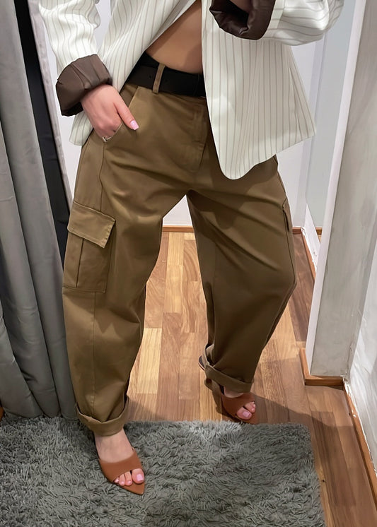 Pantalone Cargo Cammello - SUSY MIX - MARYGIÒ