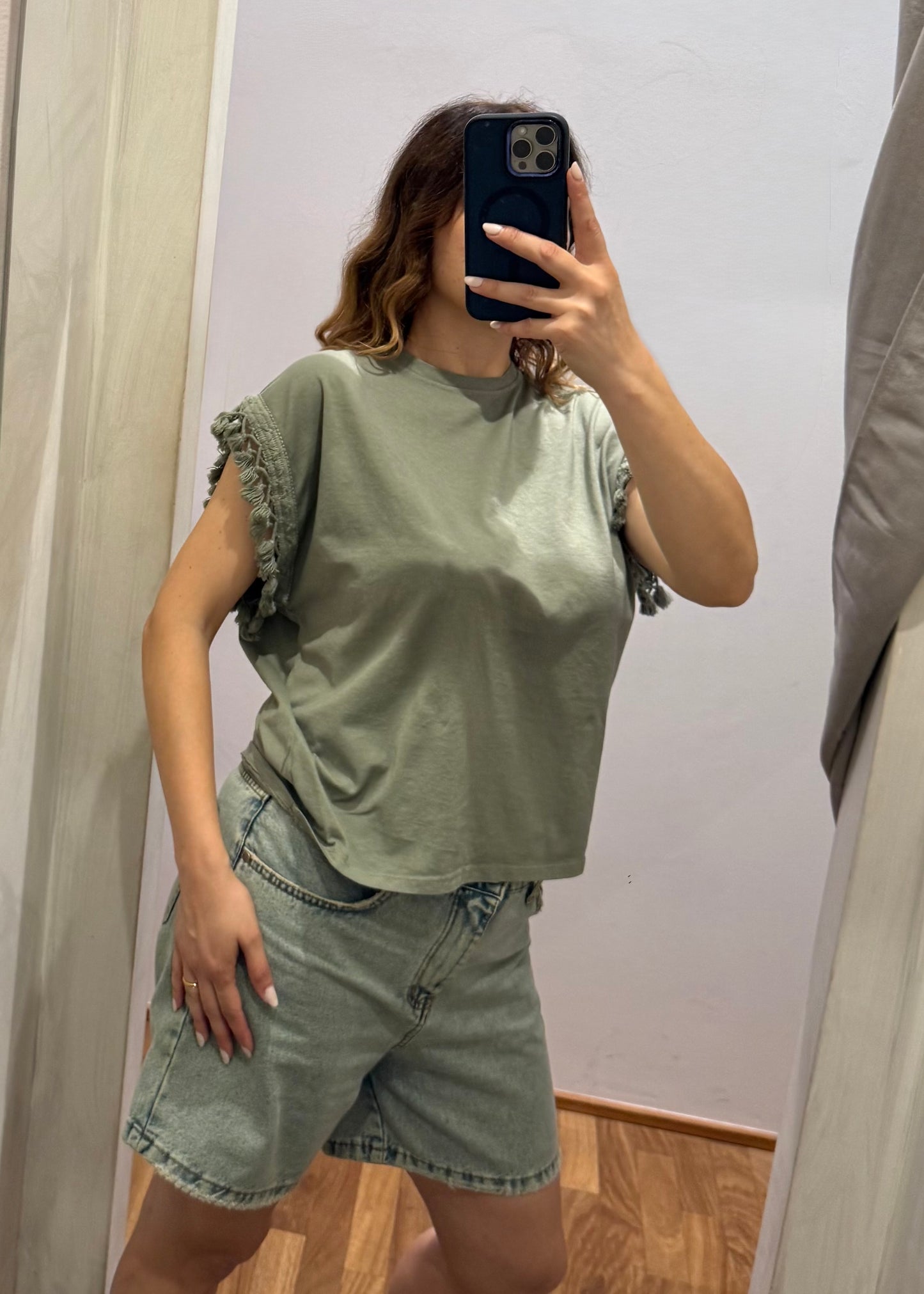 T-shirt Nappine Verde Militare- SUSY MIX