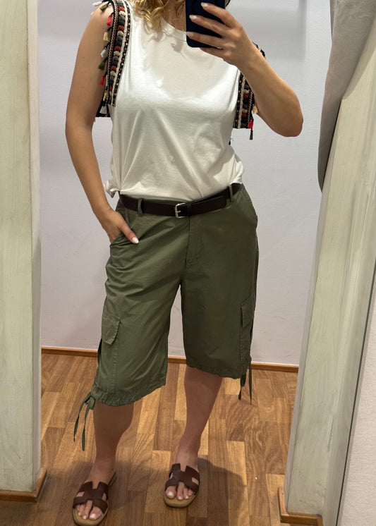 Bermuda Cargo Tasconi Verde Militare- SUSY MIX
