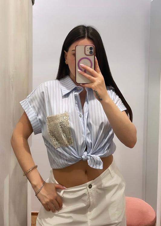 Camicia Righe e Paillettes - SUSY MIX