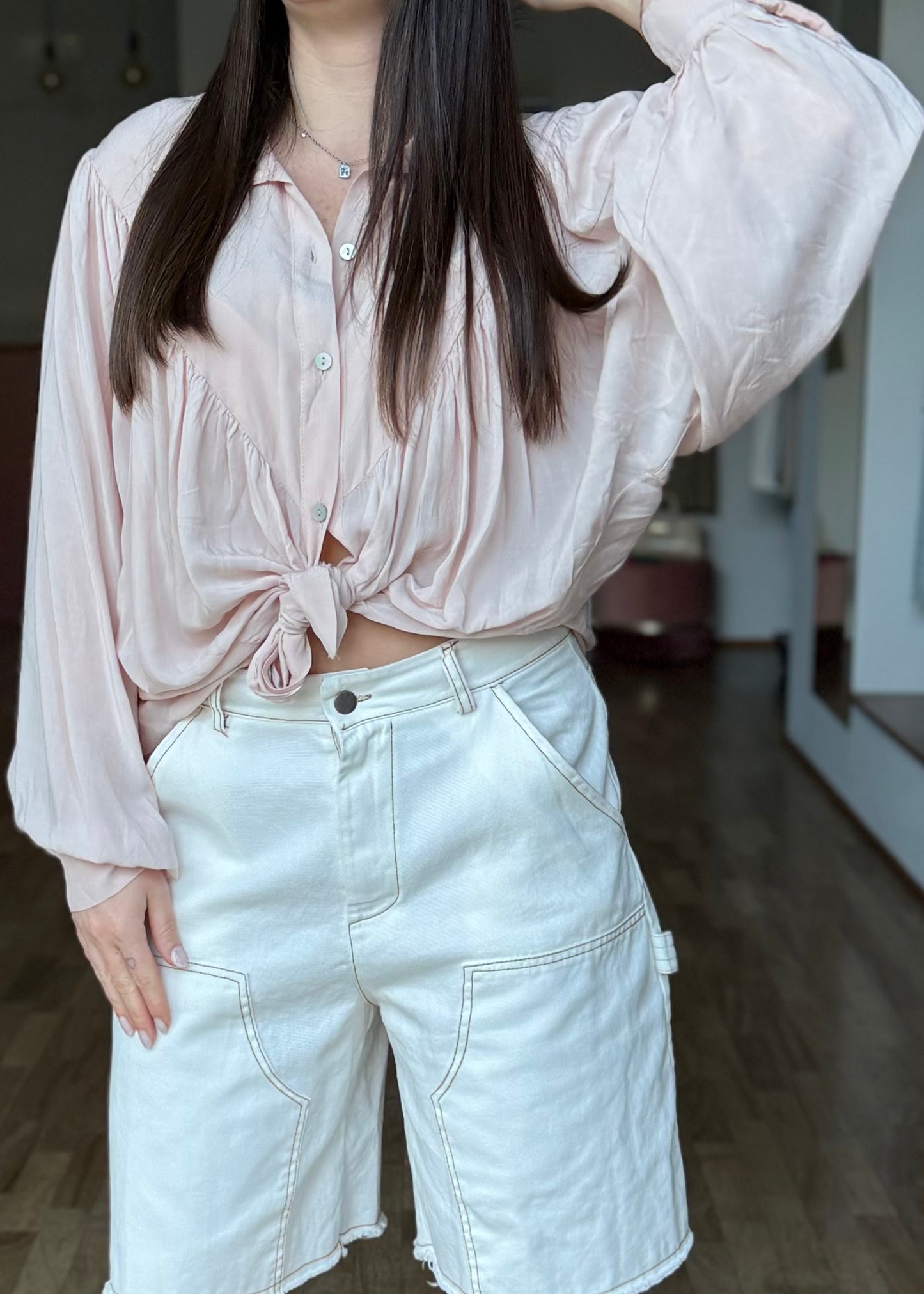 Camicia Fluida Rosa Cipria - SUSY MIX