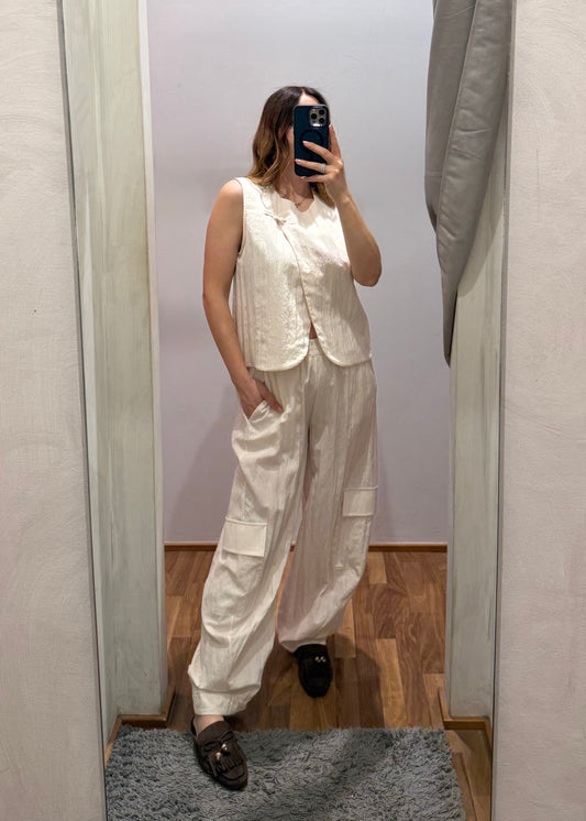 Completo Gilet e Pantalone Panna - SUSY MIX - MARYGIÒ