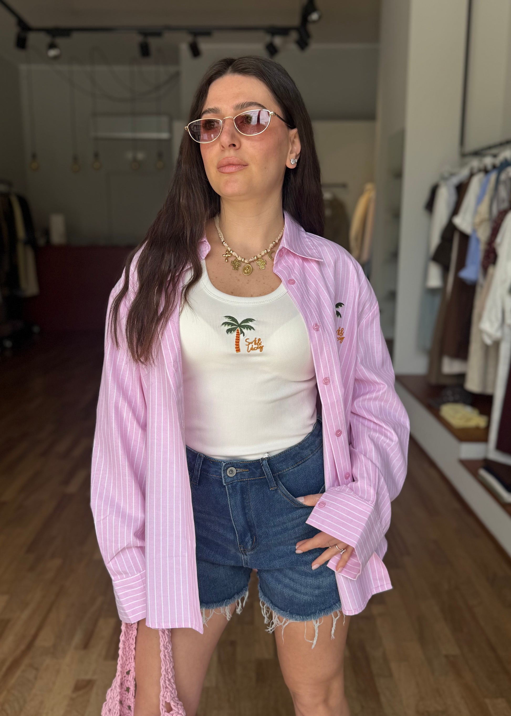 Camicia con Canotta Rosa - SUSY MIX - MARYGIÒ