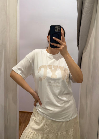 T-shirt NYC Bianco - SUSY MIX