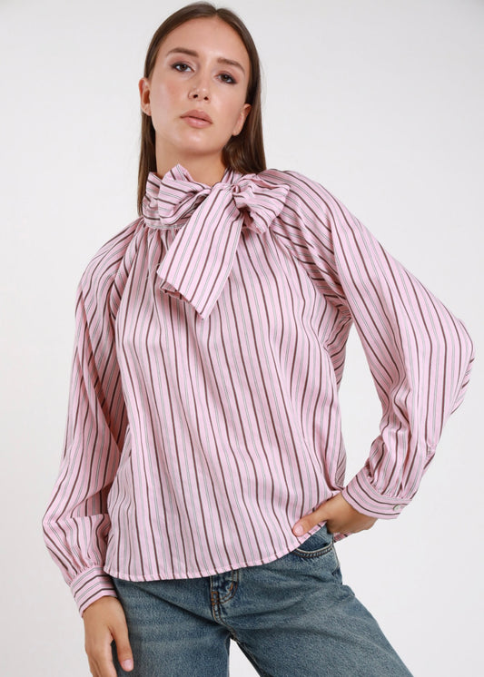 Camicia a righe con fiocco - Susy Mix