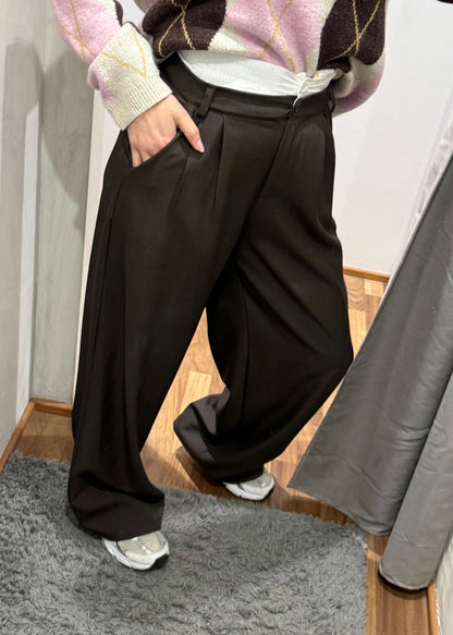 Pantalone Palazzo Boxer Marrone - MARYGIÒ