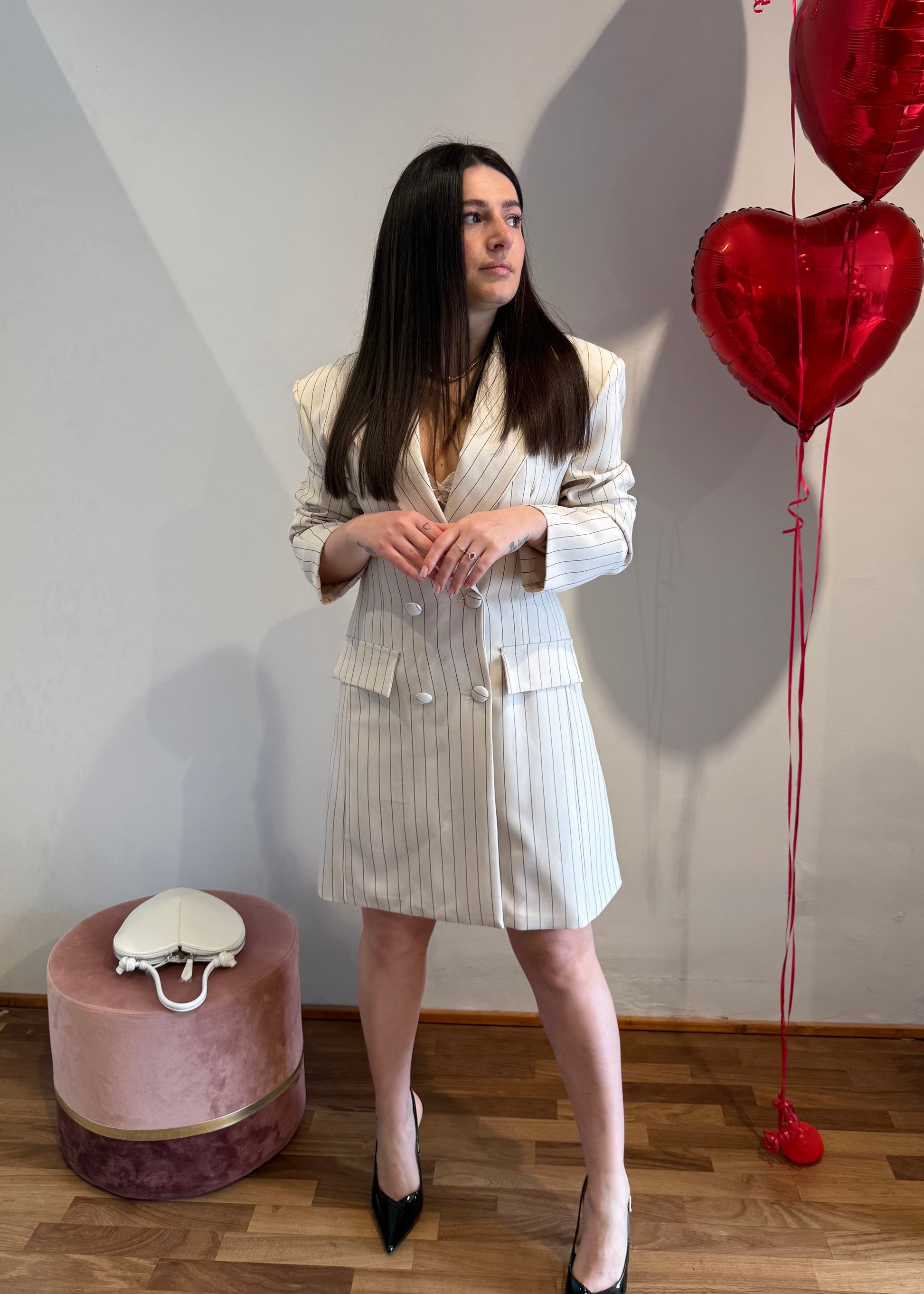 Abito Blazer Gessato Burro - MARYGIÒ