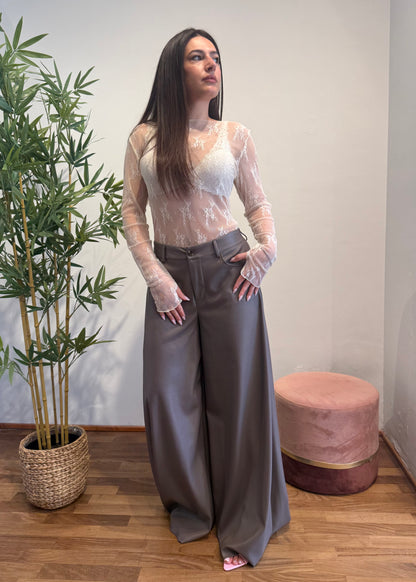Pantalone palazzo ecopelle | più colori - Susy Mix