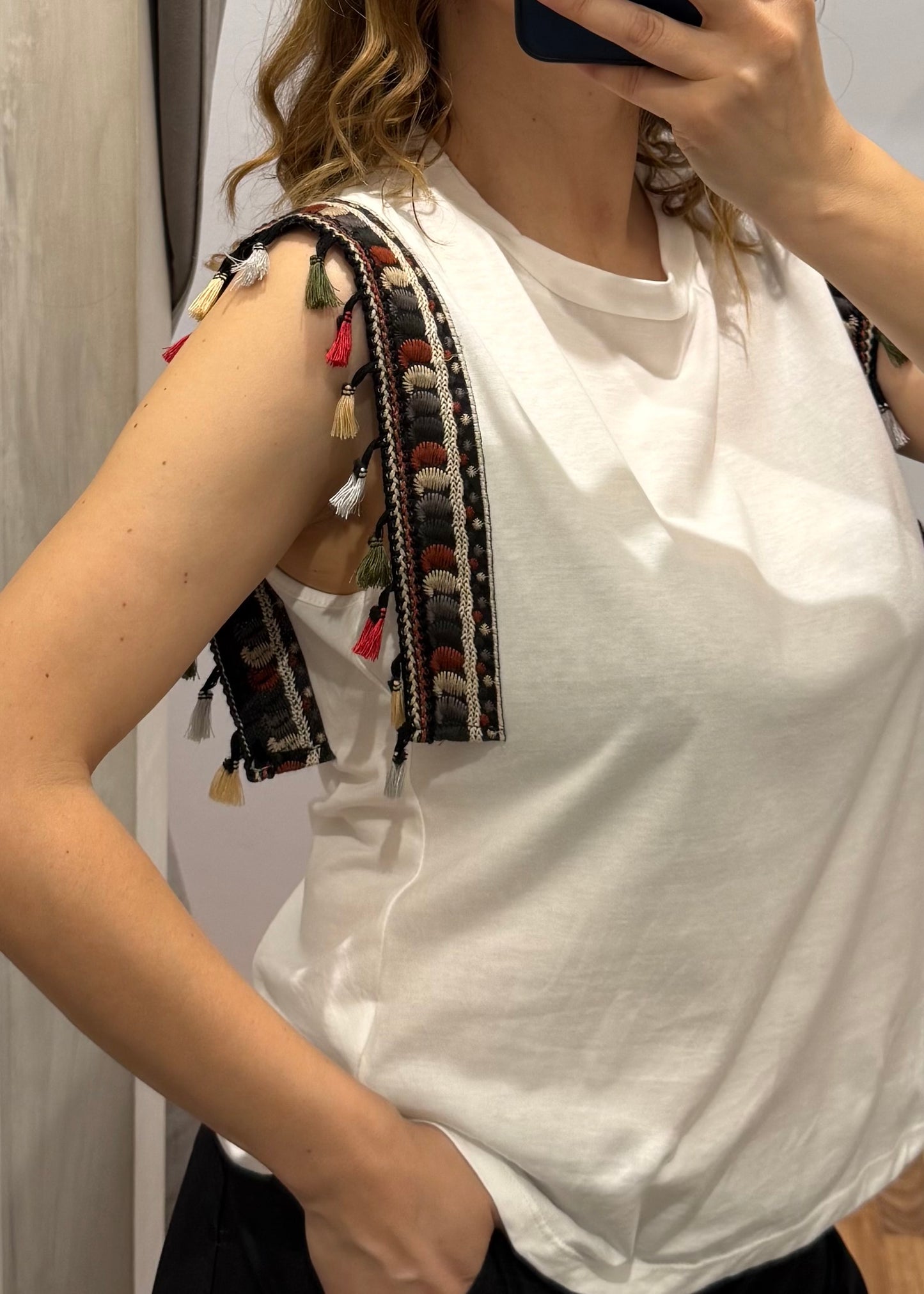 Maglietta con Passamaneria Latte - SUSY MIX