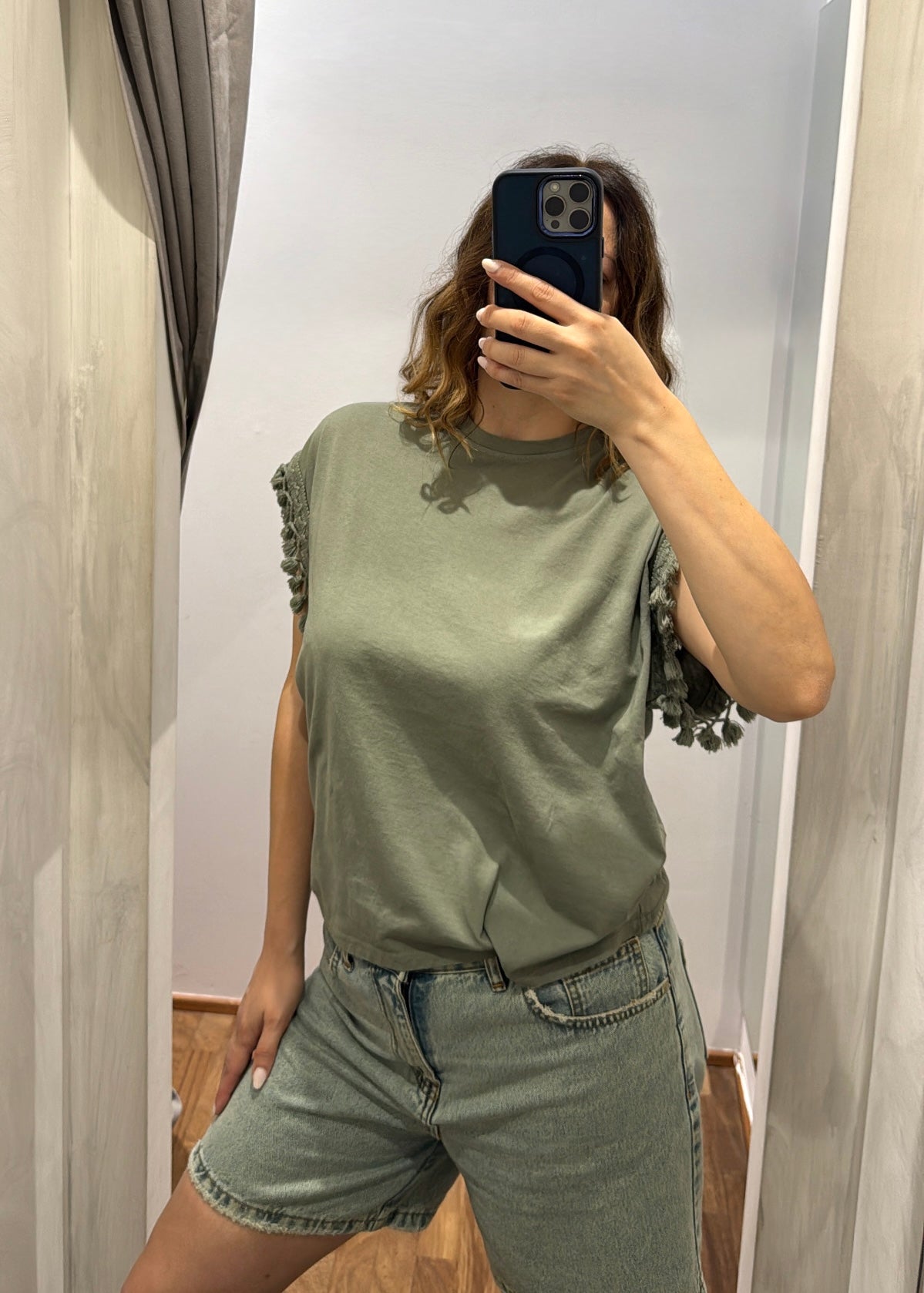 T-shirt Nappine Verde Militare- SUSY MIX