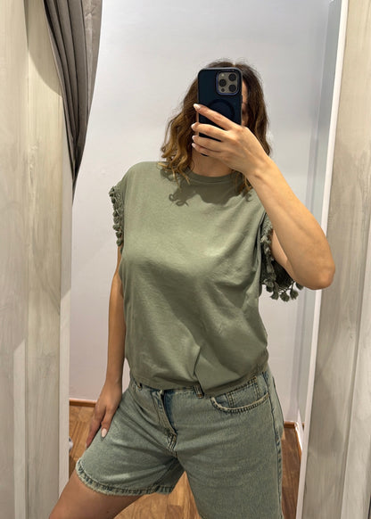 T-shirt Nappine Verde Militare- SUSY MIX
