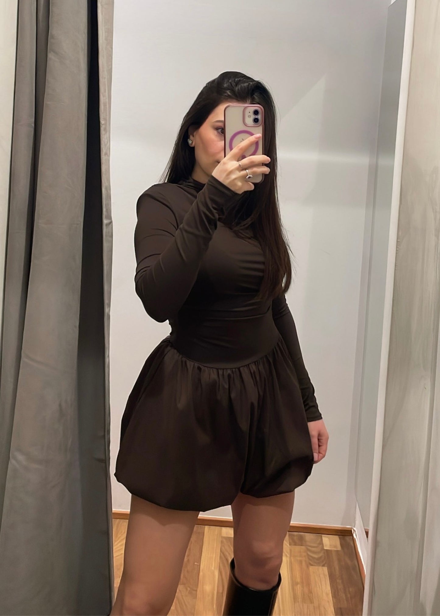 Abito Balloon Marrone