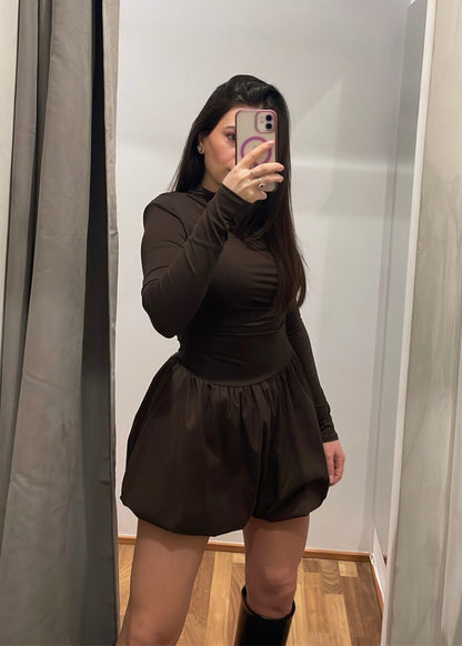 Abito Balloon Marrone