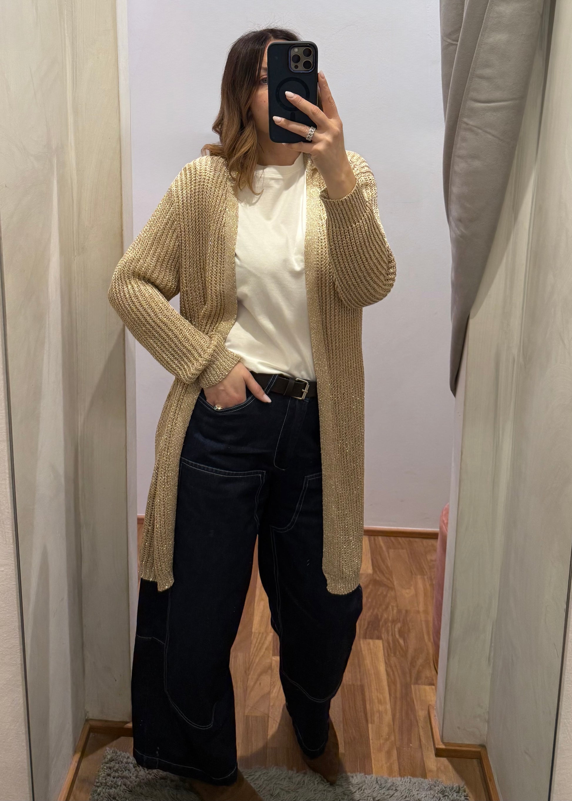 Cardigan Lurex Oro - SUSY MIX - MARYGIÒ