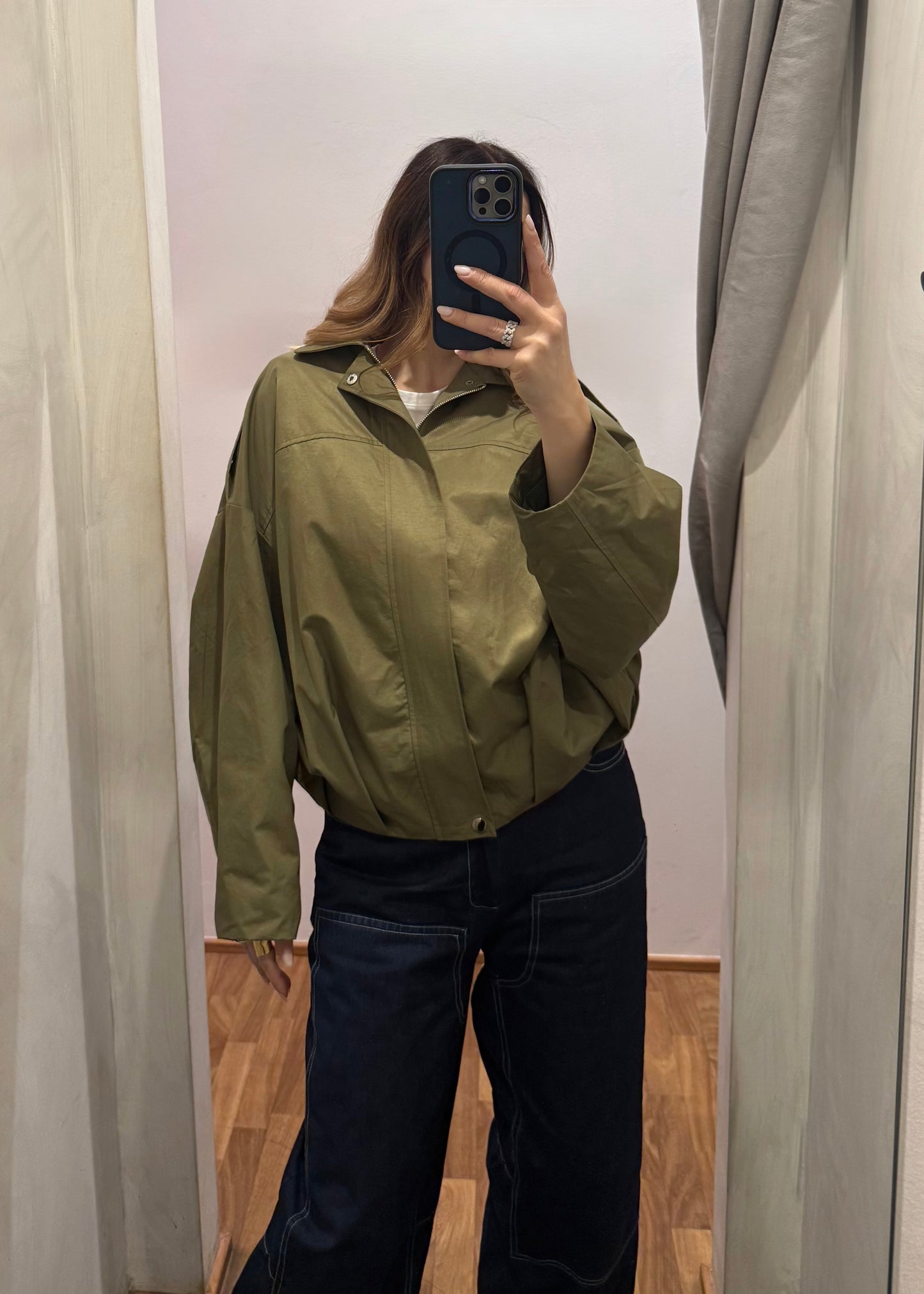 Trench Maniche Pipistrello Verde Militare - SUSY MIX - MARYGIÒ
