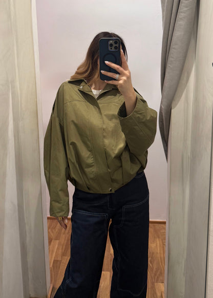 Trench Maniche Pipistrello Verde Militare - SUSY MIX - MARYGIÒ