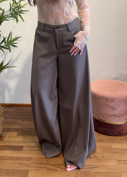 Pantalone palazzo ecopelle | più colori - Susy Mix