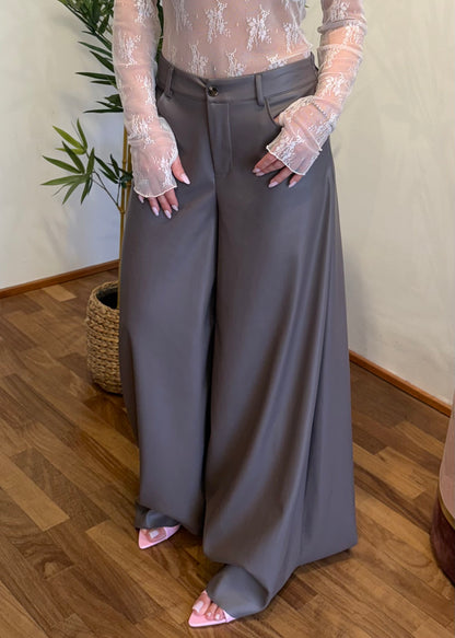 Pantalone palazzo ecopelle | più colori - Susy Mix