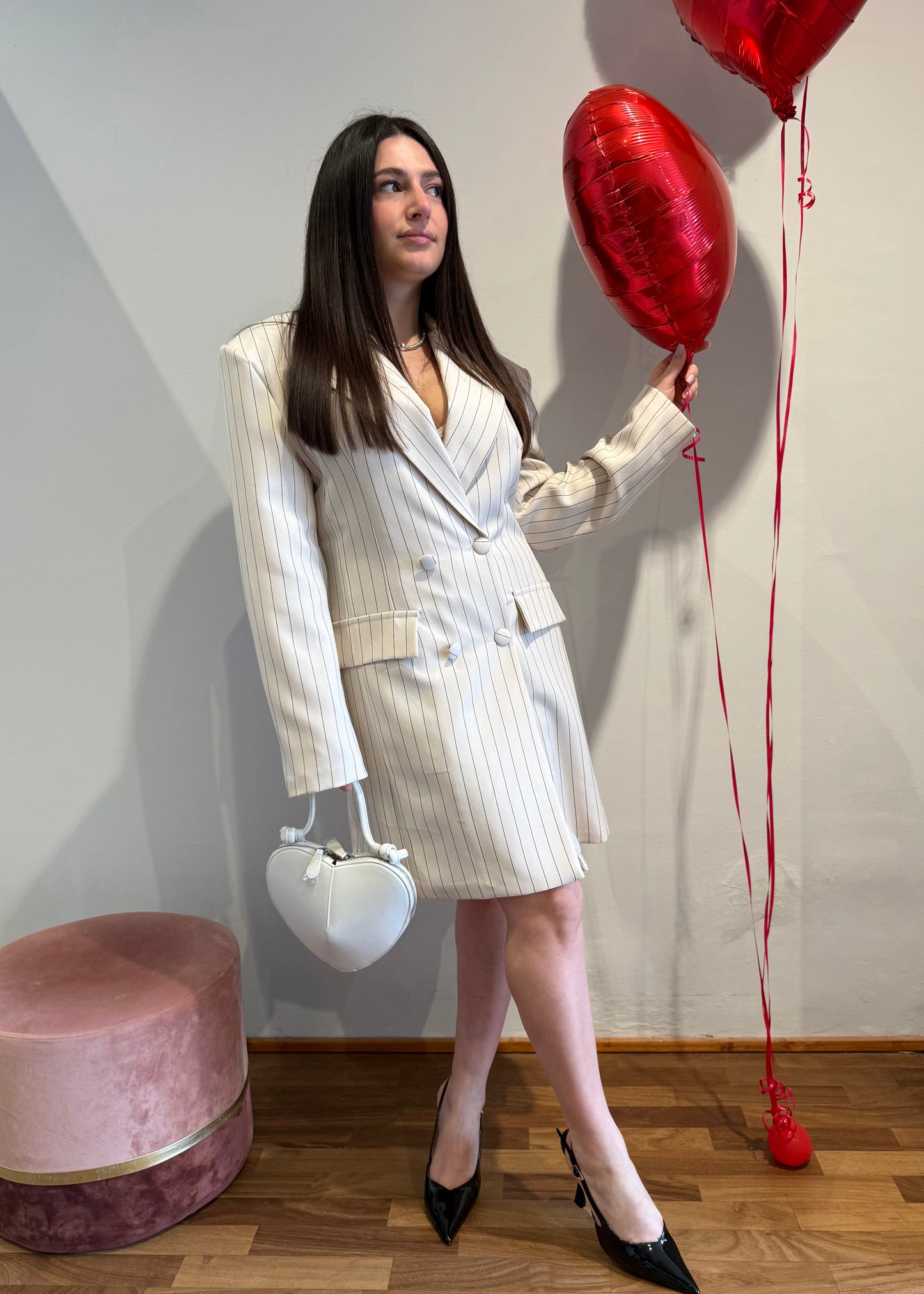 Abito Blazer Gessato Burro - MARYGIÒ