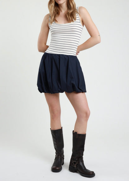 Abito a Righe con Gonna Palloncino Blu - SUSY MIX